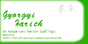 gyorgyi harich business card